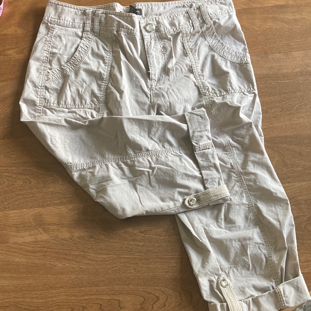 INC International Concepts Light Beige Cargo Jogger Pants